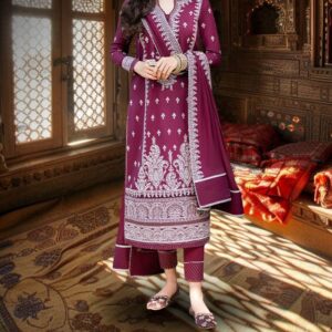 ASIM JOFA AJKM-02 EMBROIDERED POLY COTTON 3 PCS