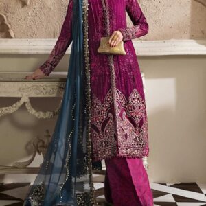 Maria B MPC-25-102 | 3 Piece Unstitched Embroidered Chiffon Suit